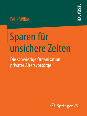 cover image of Sparen für unsichere Zeiten